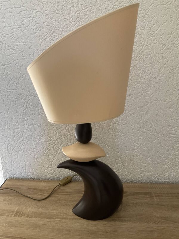 Lampe stylisée bateau sur la vague - Louis Drimmer -  année 70