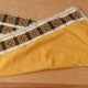 Nappe vintage jaune et noir 140×180cm