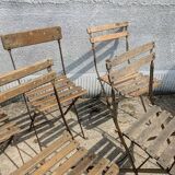 Set of folding garden chairs