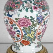 Porcelain lamp of china and brass – early twentieth century