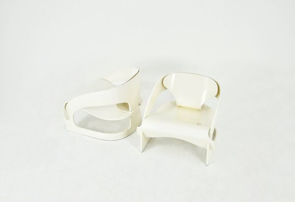 Paire de Fauteuils Model 4801 par Joe Colombo pour Kartell, 1960s