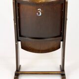 Vintage Cinema Chair TON (Thonet), 1940s Czech, Wooden Theatre Seat