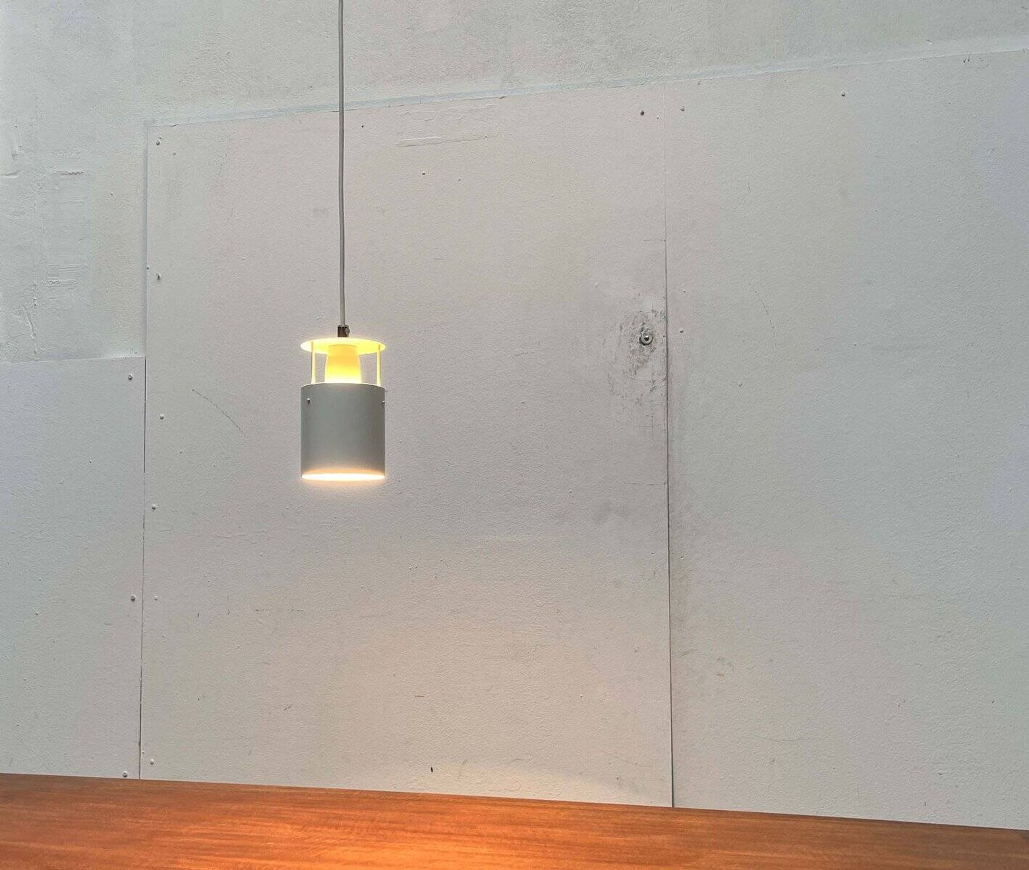 Fyrtønden pendant lamp, minimalist Danish modern mid-century by Asger Bay Christiansen for Lys, 1960s.