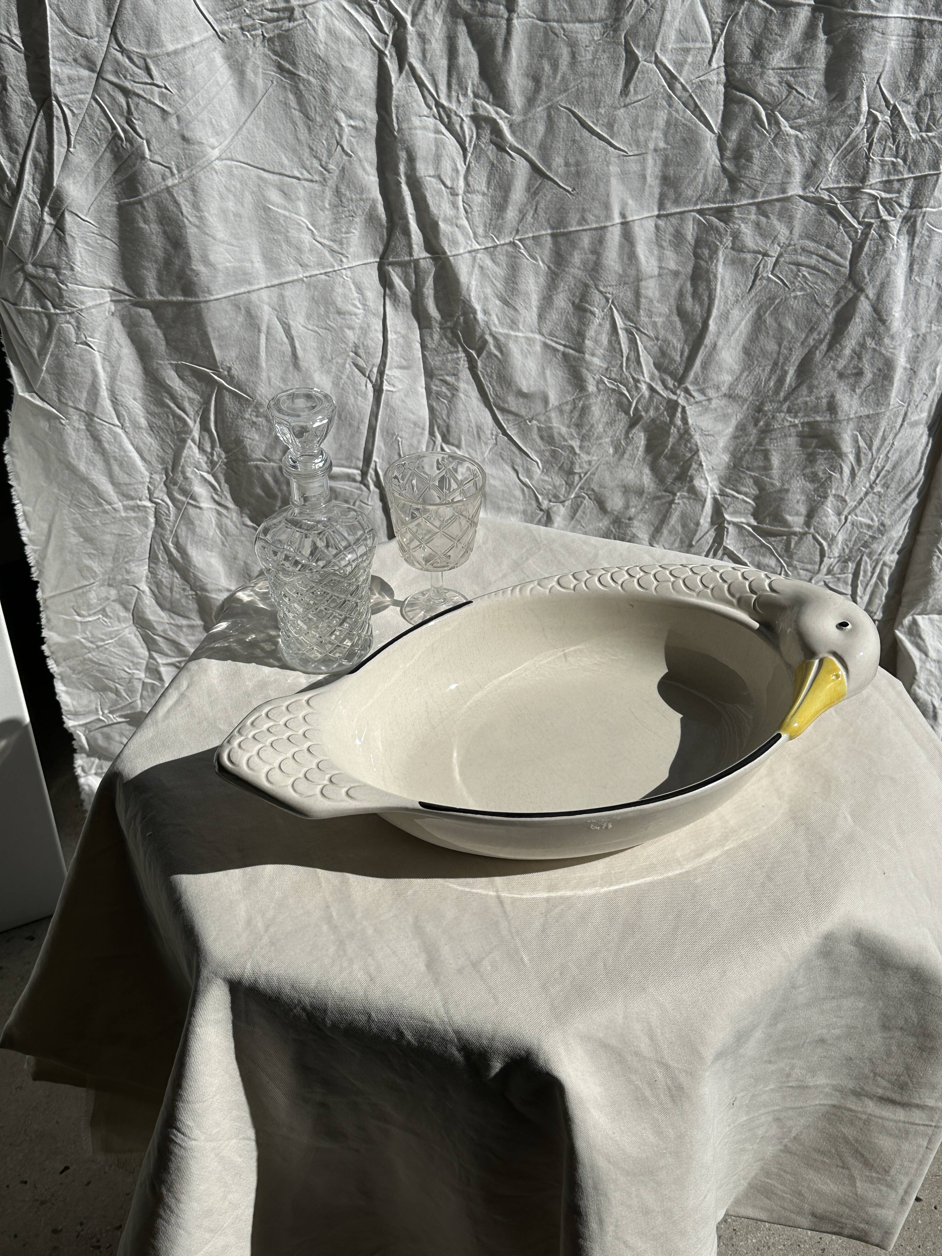 Small cylindrical glass whiskey decanter H:23