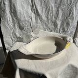 Small cylindrical glass whiskey decanter H:23