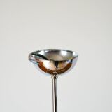 Five-branched chandelier, in chrome and smoked glass globes, Design, 1970