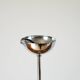 Five-branched chandelier, in chrome and smoked glass globes, Design, 1970