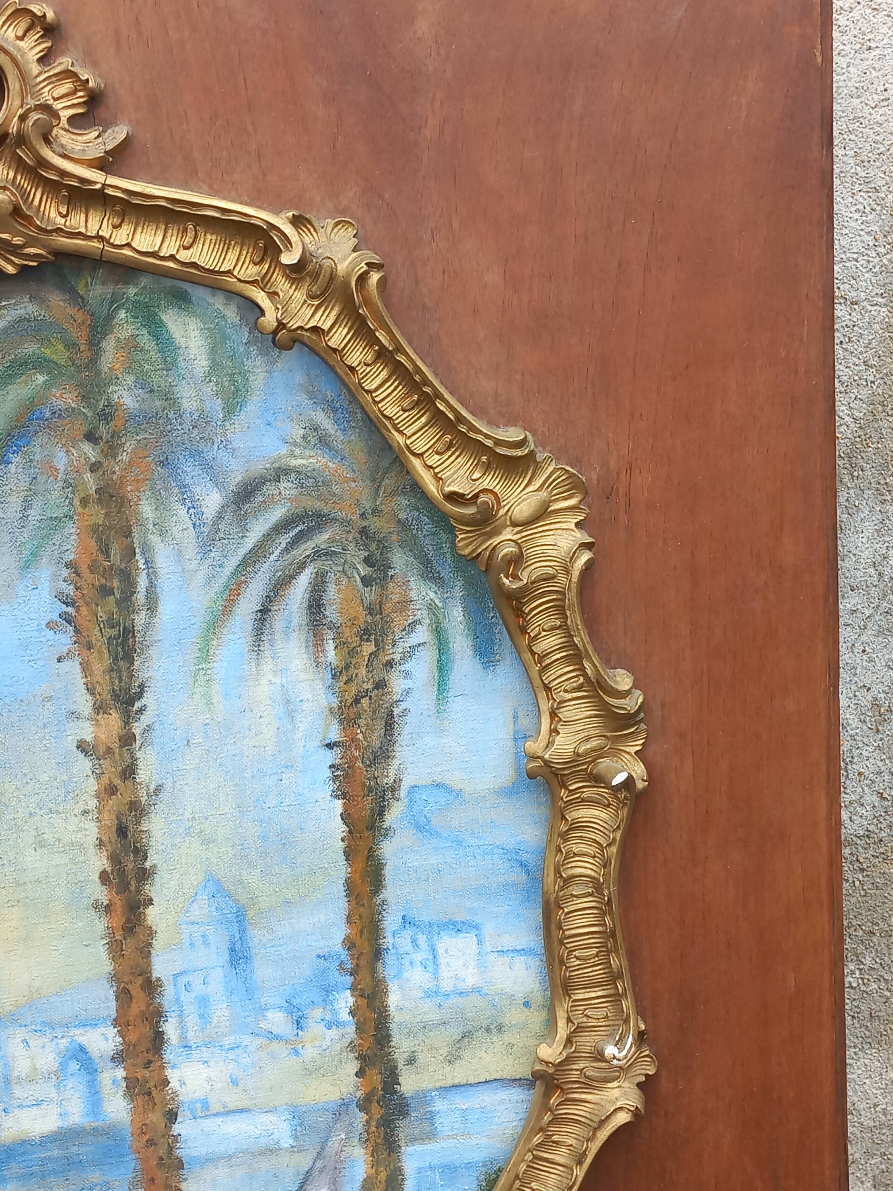 Orientalist oil on canvas, Casablanca, 1943, monogrammed J.M.