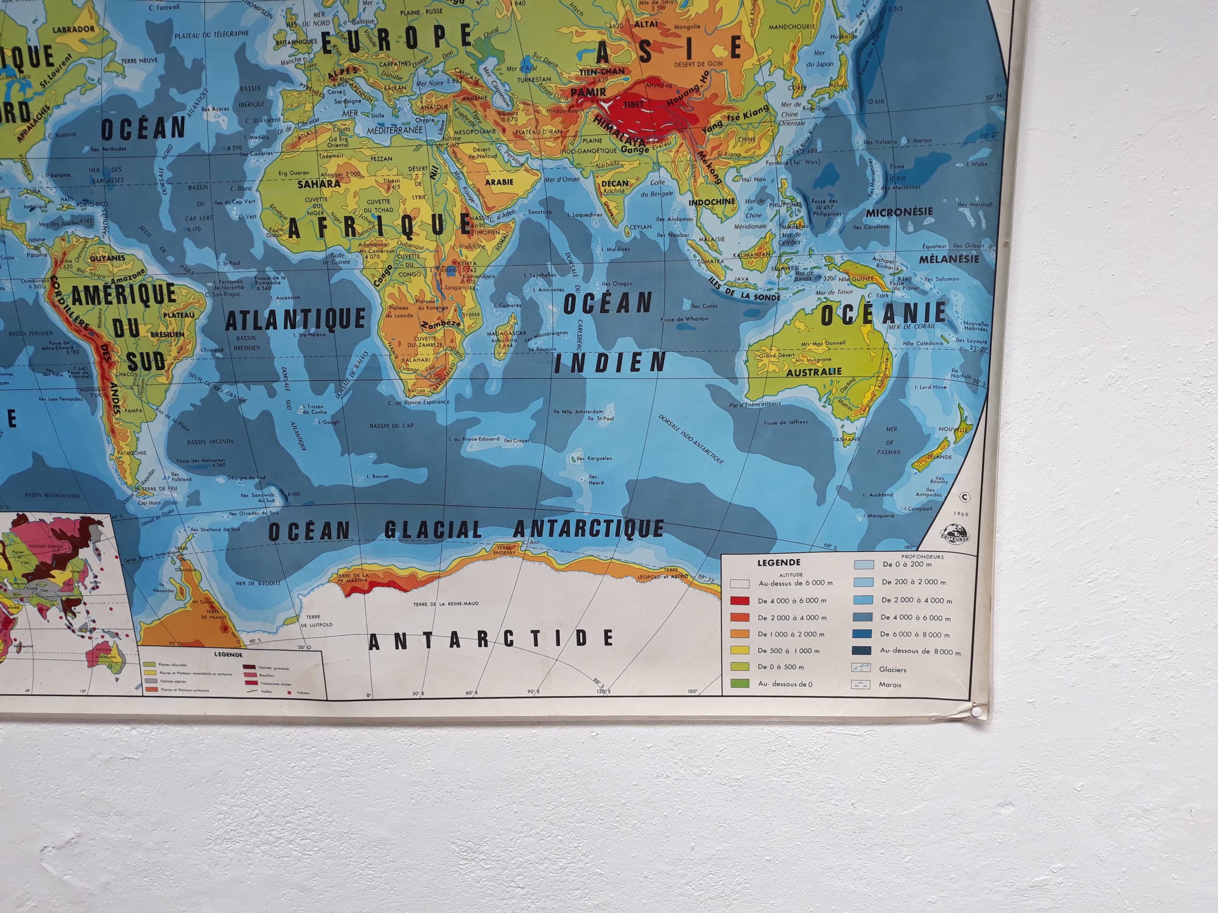 Vintage school map 1969