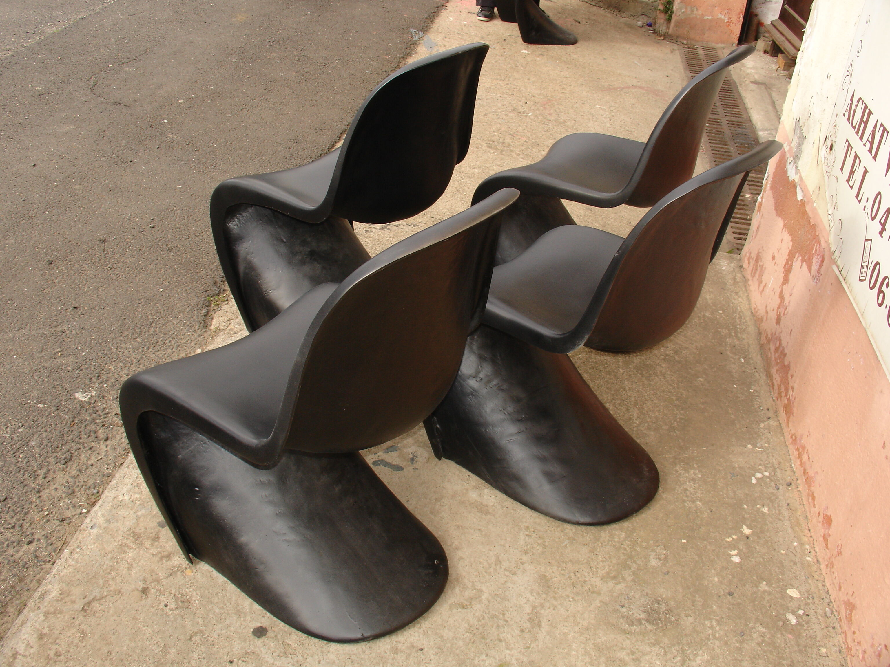 4 chairs "s" of Verner Panton 1960