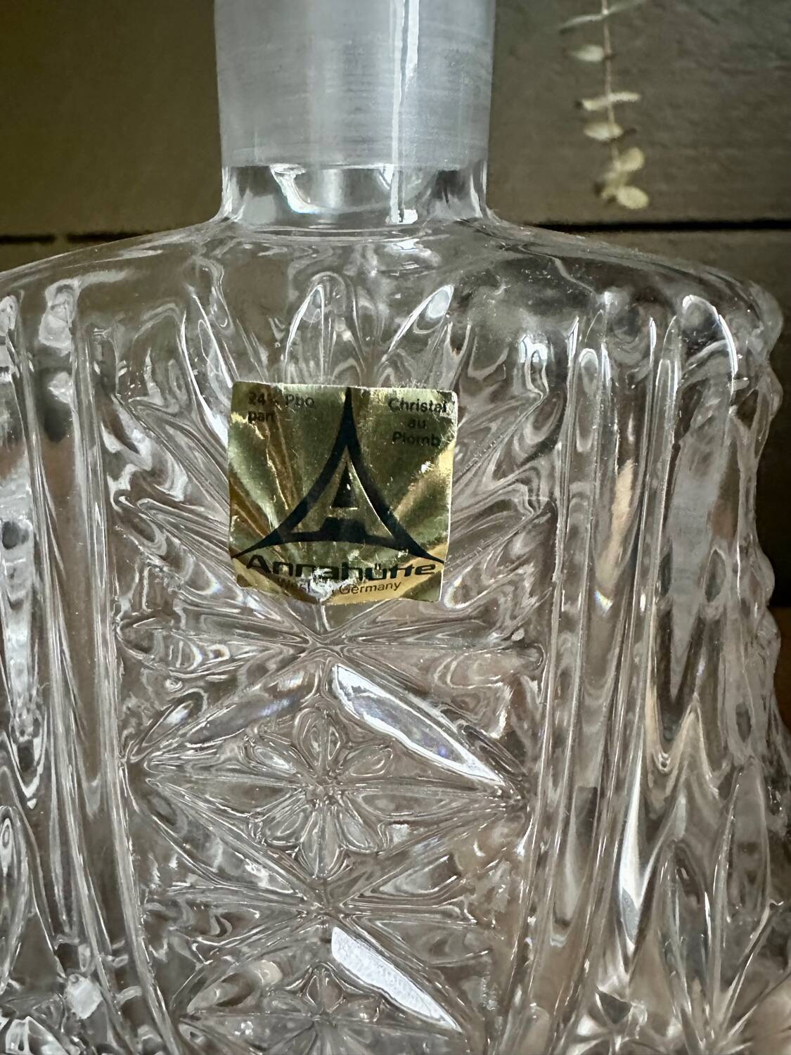 Anna Hutte crystal bottle from the 60s