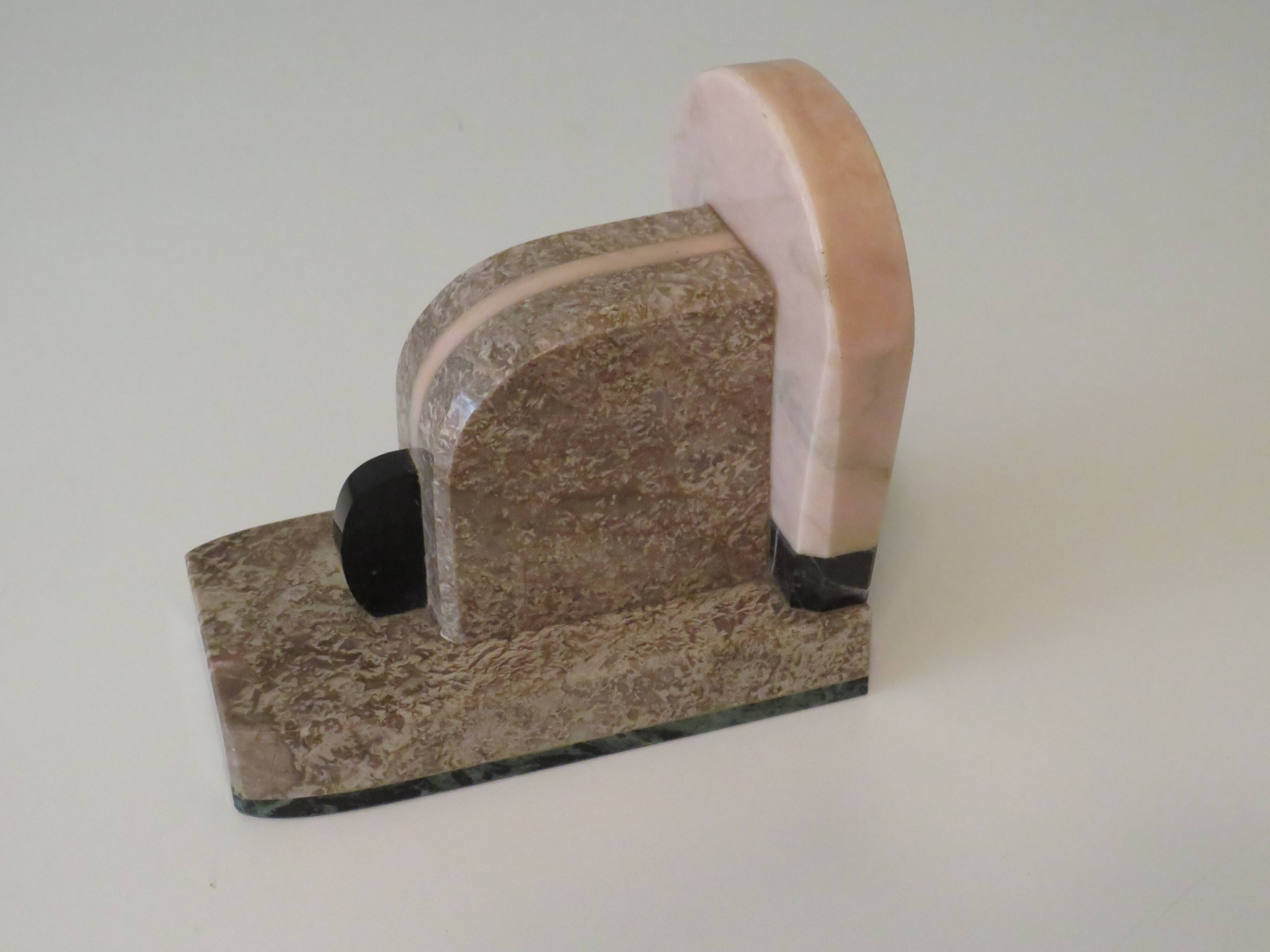 Pair of Art Deco marble bookends from the 1930s