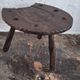 Brutalist hand-carved horse shoe shaped coffee table, 1960s