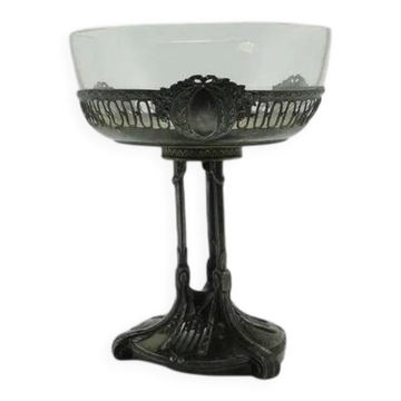 AGS Art Nouveau Plate, glass, Quist, Germany, early 20th century