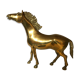 Statuette cheval en bronze doré