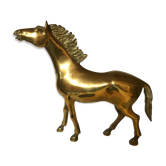 Statuette cheval en bronze doré