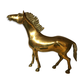 Golden bronze horse statuette