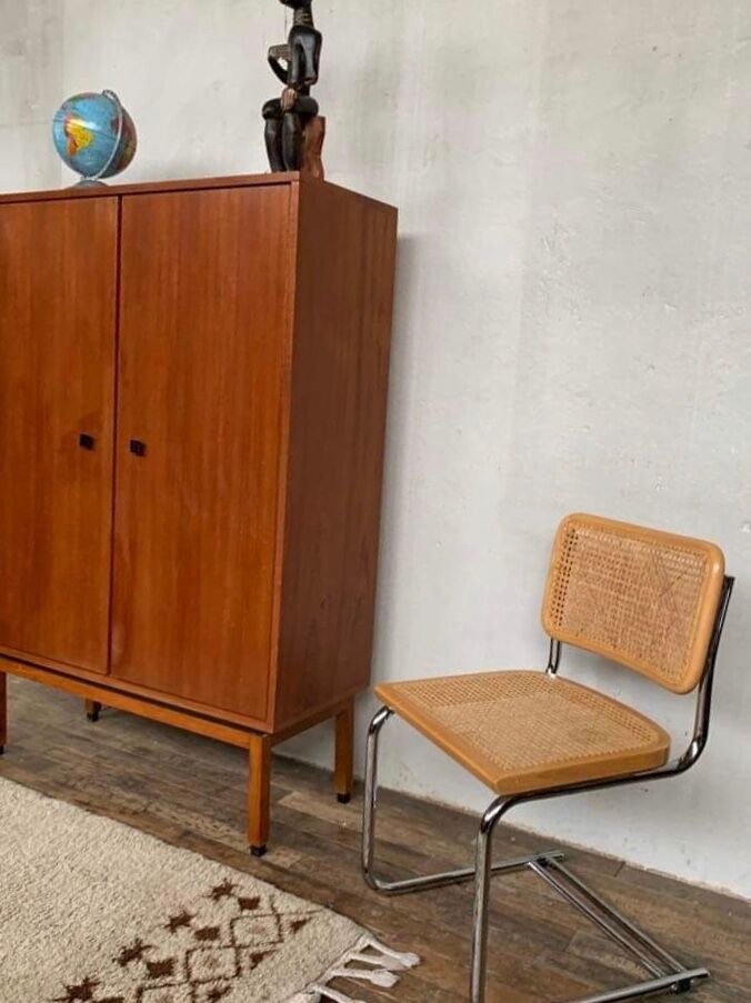 Vintage Scandinavian Teak Wardrobe with 2 doors