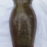 VASE IN SPECKLED AND GLAZED CERAMIC -MONOGRAMMED - TO BE IDENTIFIED