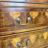 19th century Georgian style commode in end-grain wood marquetry.