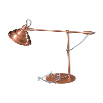 Copper metal table lamp