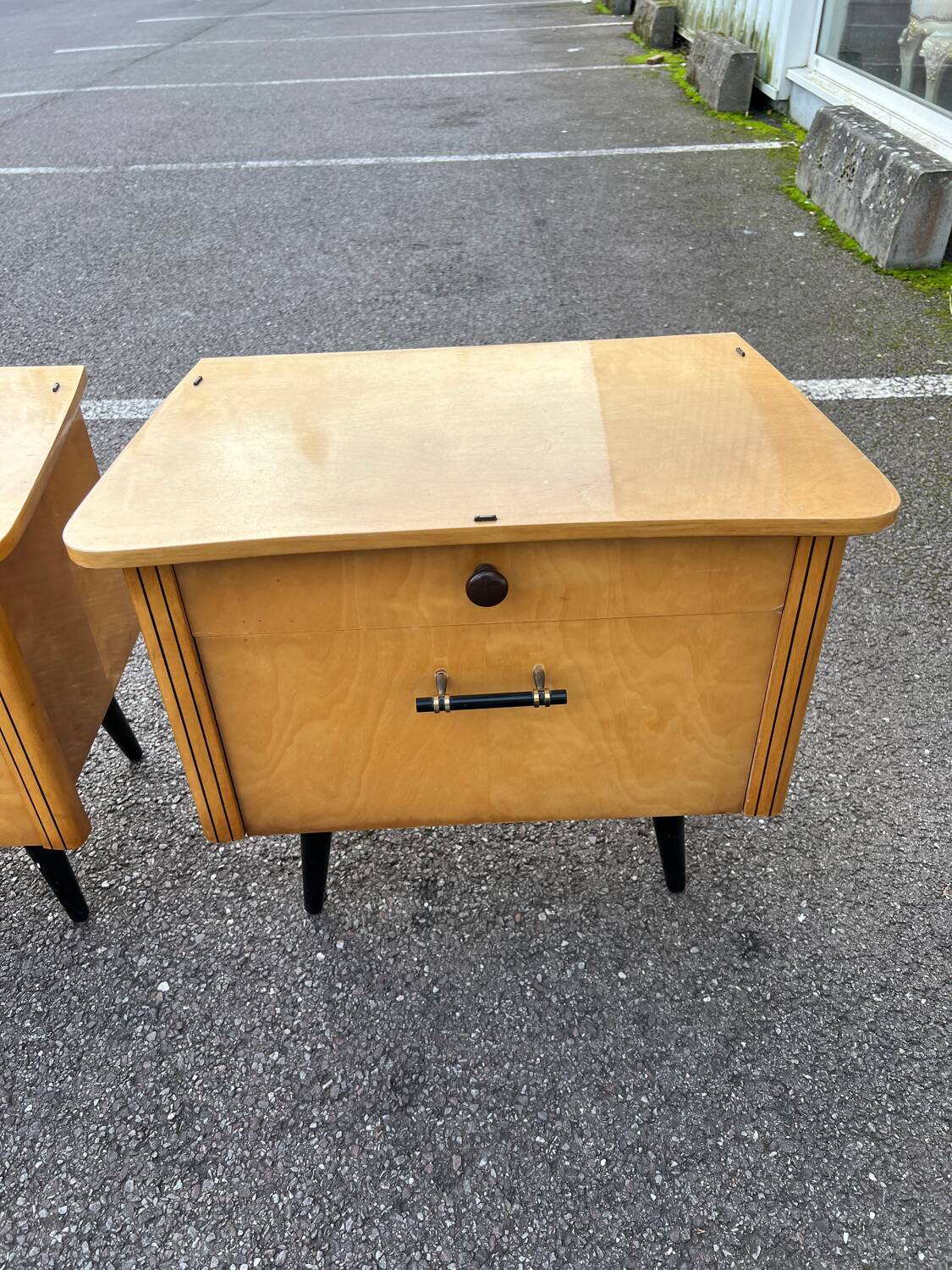 Break of vintage Scandinavian bedside tables