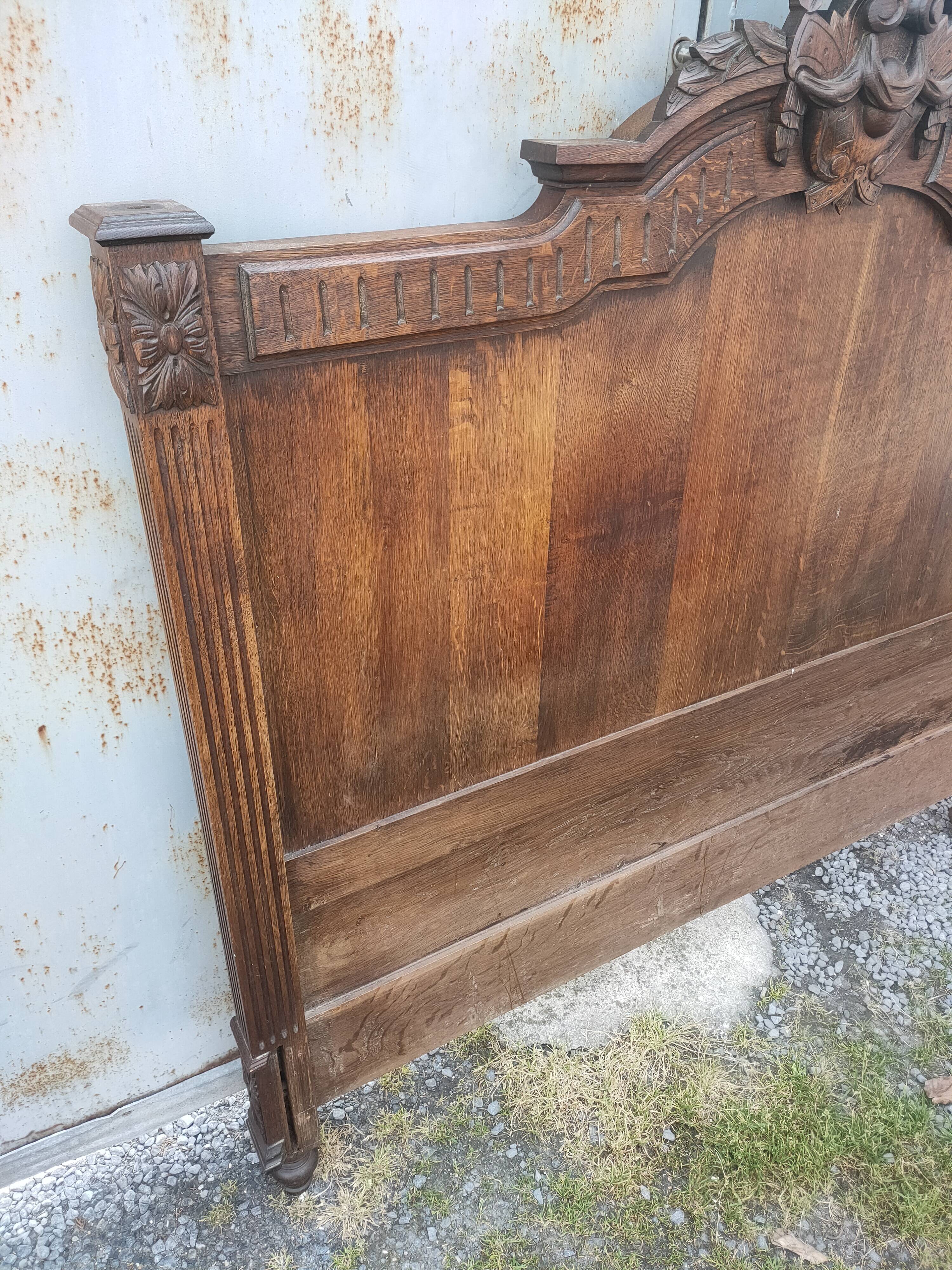 solid oak headboard