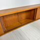 1960s vintage mid-century XL teak floating wall unit / wall-mounted sideboard / showcase by Bartels