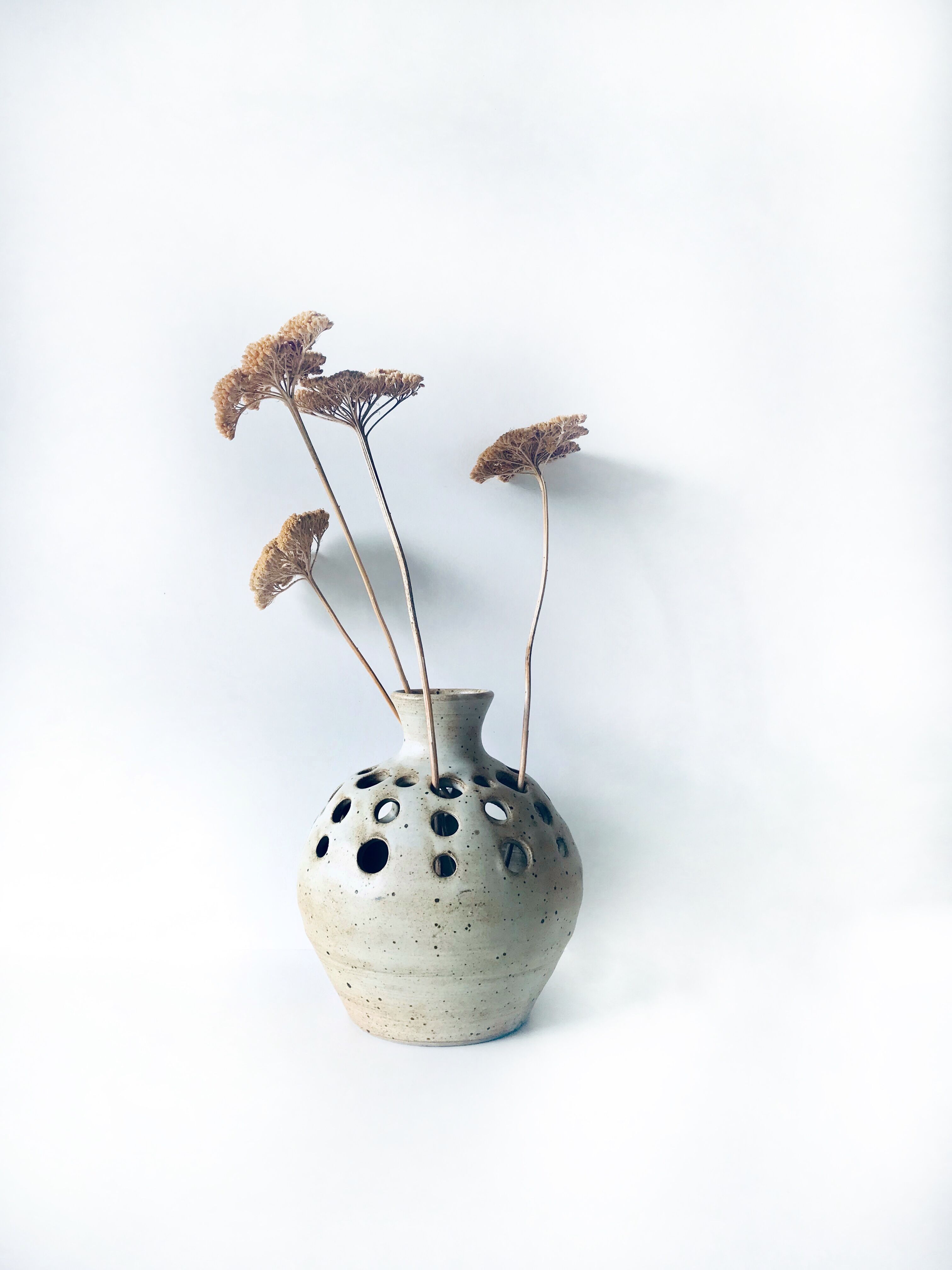 Ceramic vase pique flowers