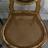 Pair of chairs Louis XVI gilded wood Masion Gouffé