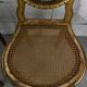 Paire de chaises Louis XVI bois doré Maison Gouffé