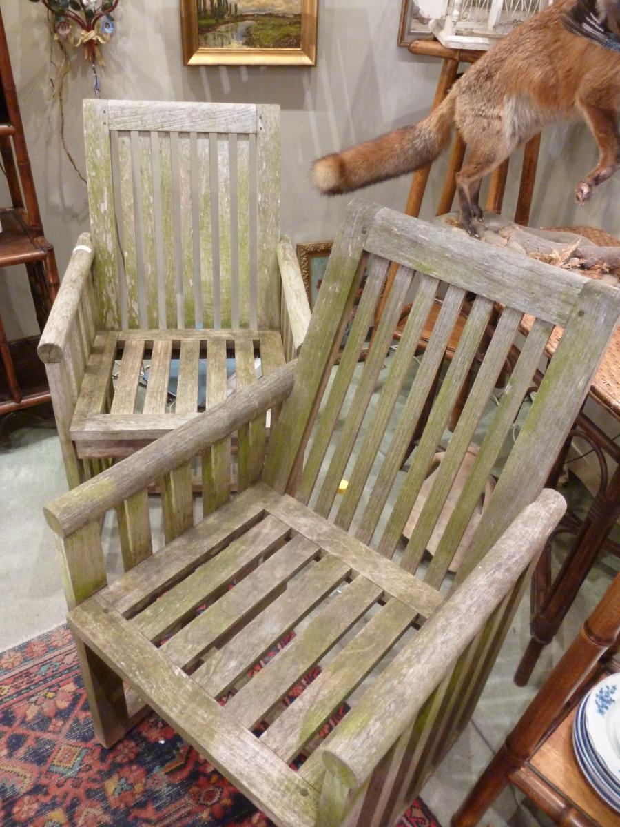 Pair of garden chairs