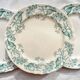Set of 6 Antique Terre de Fer "Lilac" Longchamp Flat Plates, 19th Century