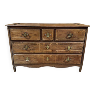 19th-century oak chest of drawers