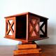 Small vintage teak revolving bookcase