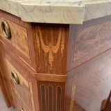 Commode a central jump in amaranth wood and rosewood XX century