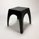 Italian fiberglass black stool, 1960s