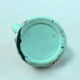 Vintage green enameled sheet metal coffee pot