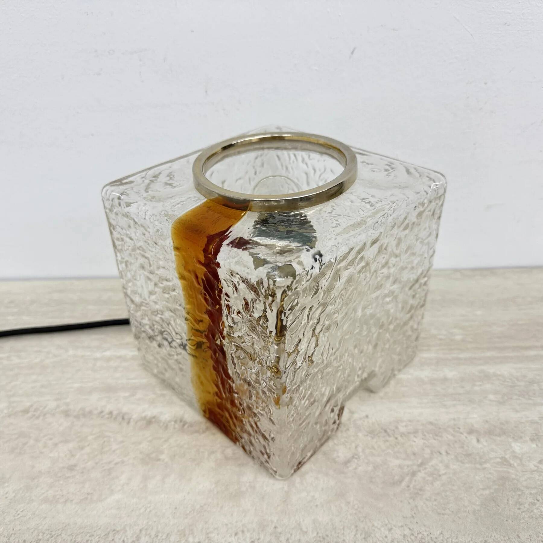 Murano glass table lamp by Toni Zuccheri for Mazzega, 1970s