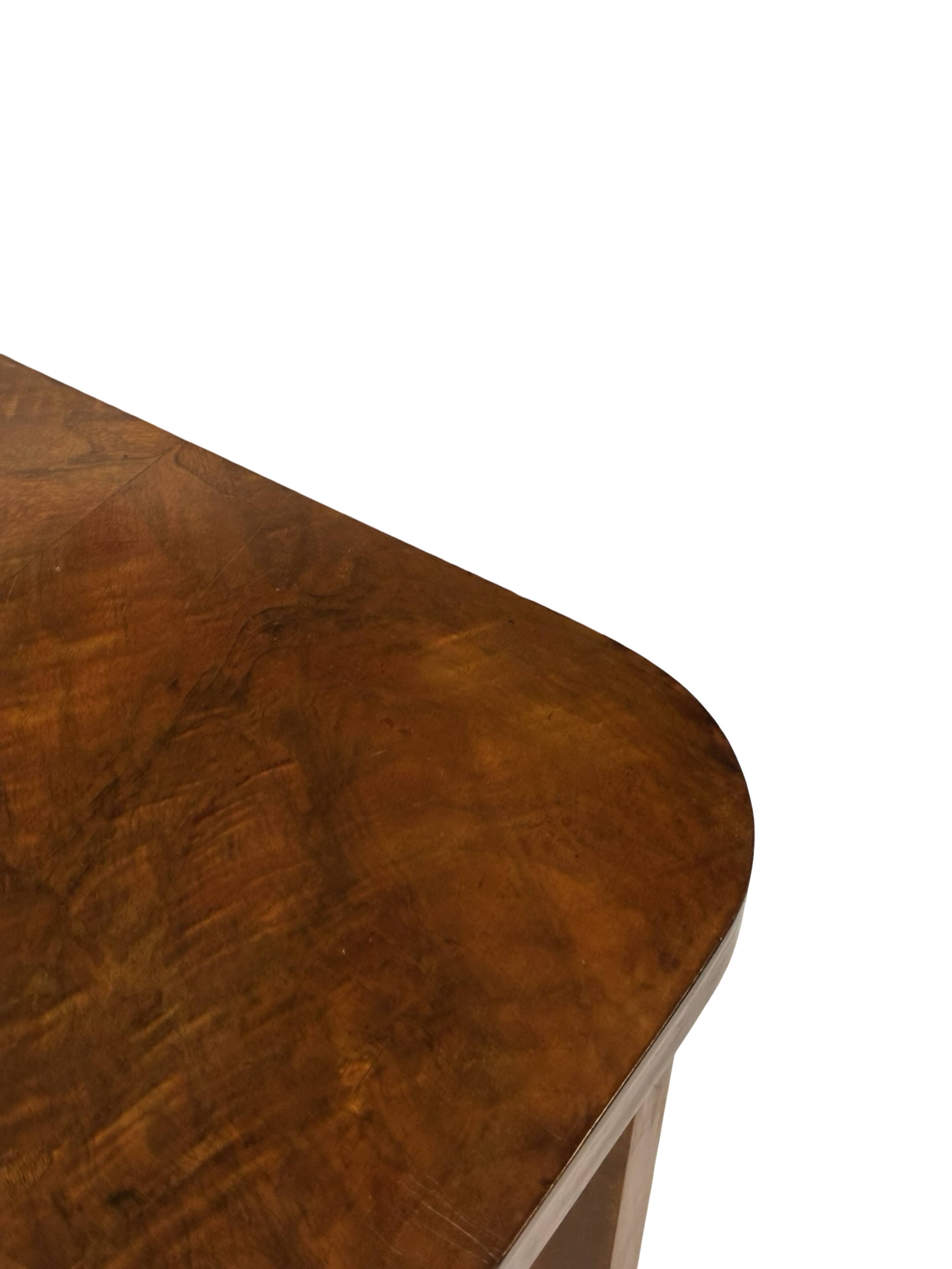 Art Deco side table walnut wood design 30's