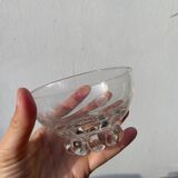 5 small ramekins in beaded and polka dot glass