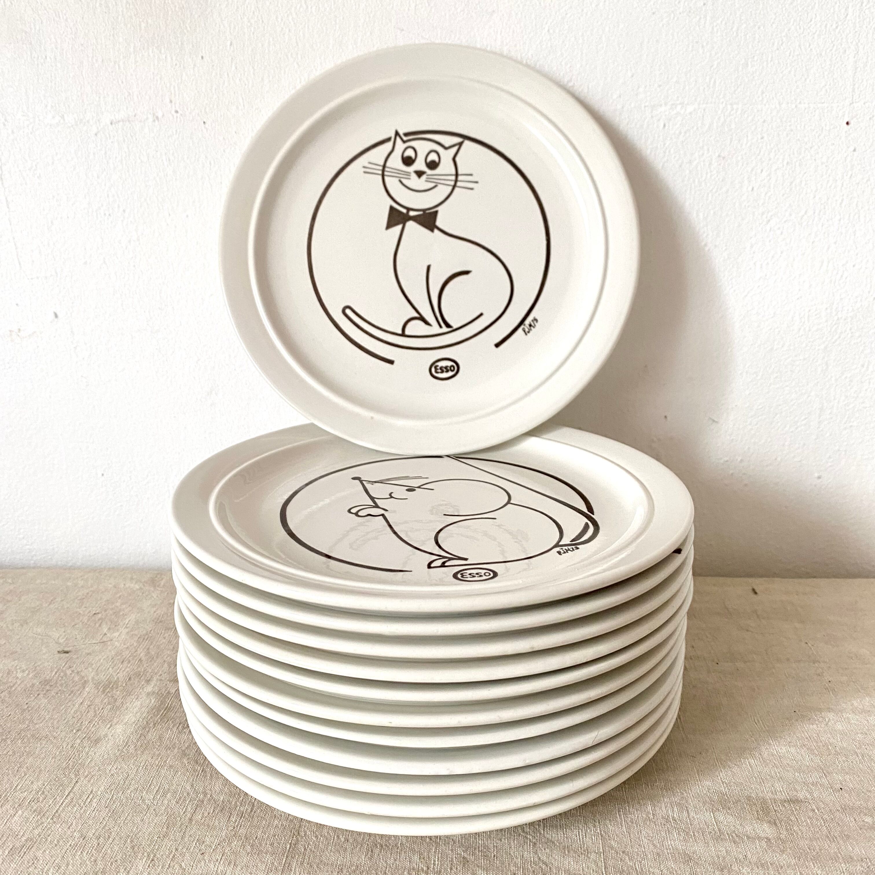 Esso Advertising Dessert Plates