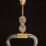 Trasparent Murano Glass Chandelier by Barovier e Toso, 1950s
