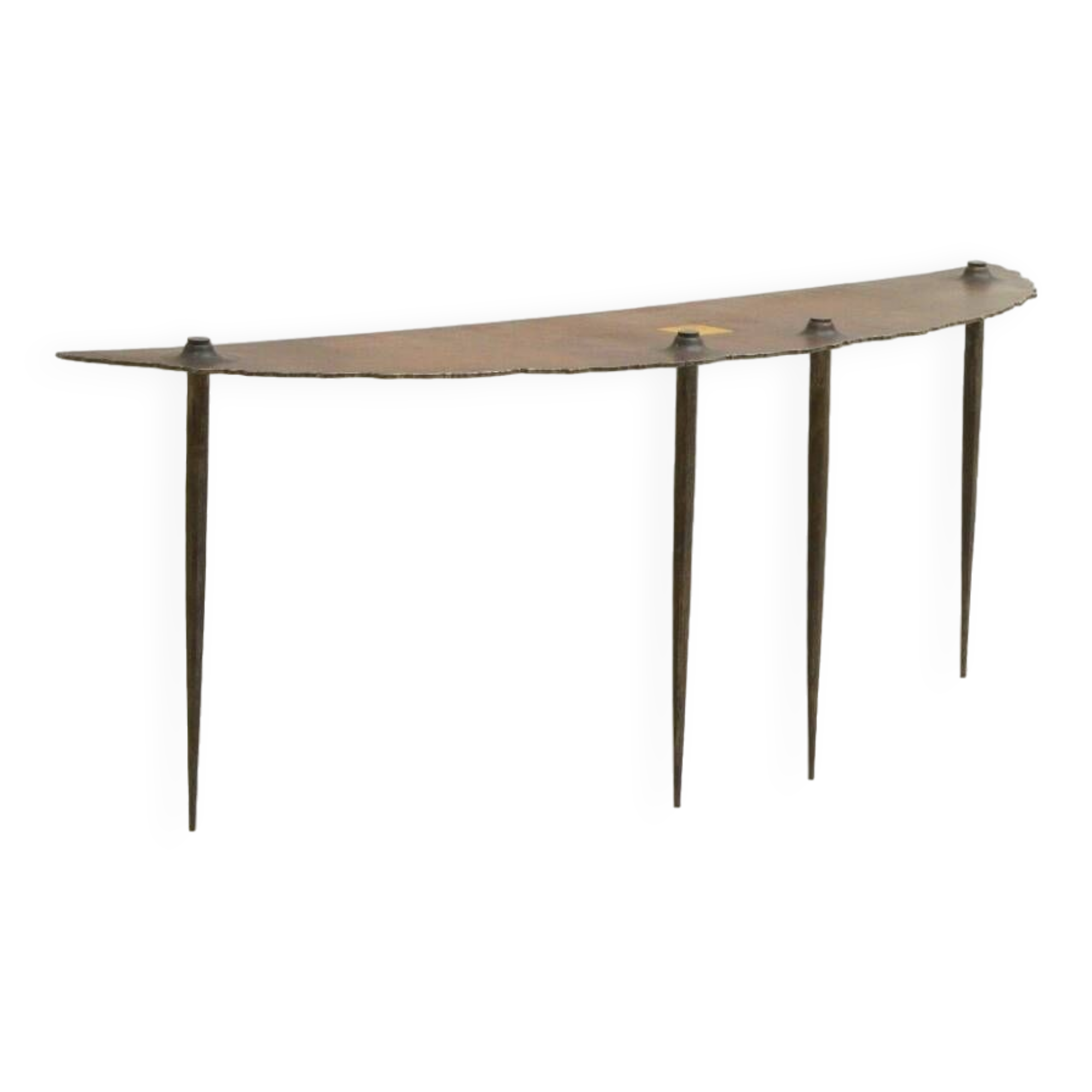 Brutalist side table by Idir Mecibah for Smederij Moerman, 1990s Belgium.