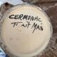 Vintage Cermonac shell fish lamp signed and numbered