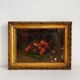 Huile sur toile nature morte aux cerises 19eme