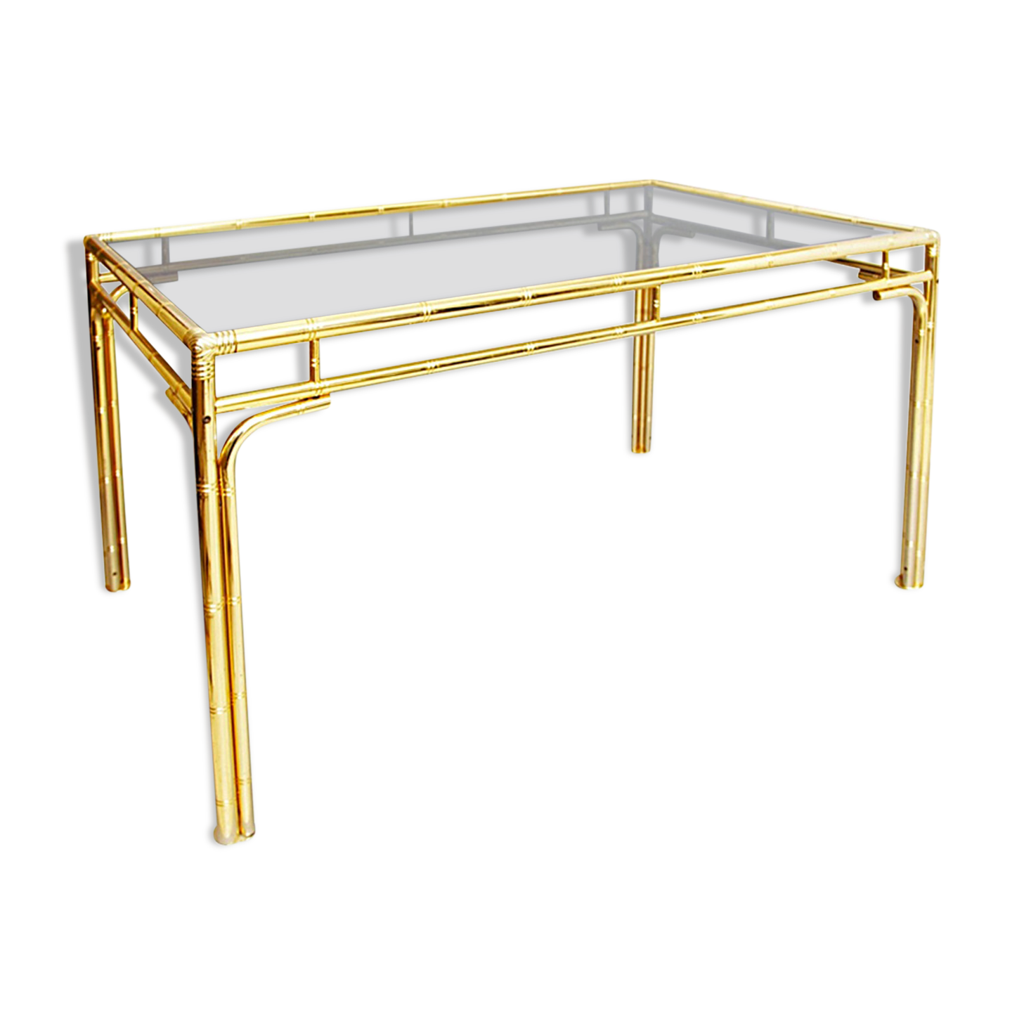 Bamboo brass dining table