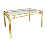 Bamboo brass dining table