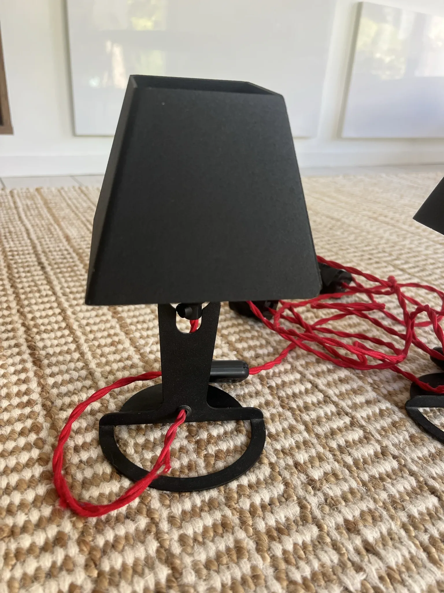 Two Established & Sons Fold T1 lamps by Alexander Taylor.