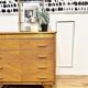 Commode vintage pieds compas